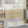 2 Piece Bathroom Furniture Set - Sonoma Oak - Hipomarket UK