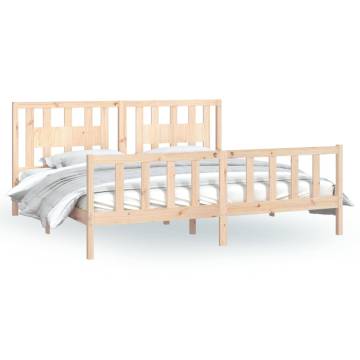 Super King Size Solid Wood Pine Bed Frame - HipoMarket