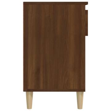 Brown Oak Shoe Cabinet - Stylish Storage Solution | HipoMarket