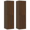 Wall-mounted TV Cabinets - 2 pcs Brown Oak - Stylish Storage