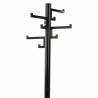 V-Part Standing Coat Rack with 8 Hooks - Porcelain Black 178 cm