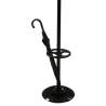 V-Part Standing Coat Rack with 8 Hooks - Porcelain Black 178 cm