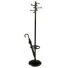 V-Part Standing Coat Rack with 8 Hooks - Porcelain Black 178 cm