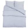 Grey Duvet Cover Set 155x220 cm Cotton | Hipomarket