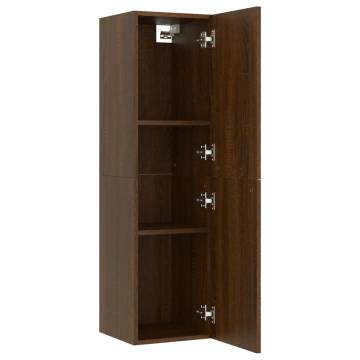 Wall-mounted TV Cabinets - 2 pcs Brown Oak - Stylish Storage