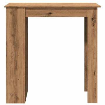 Stylish Bar Table with Storage Rack - Artisan Oak 102x50 cm