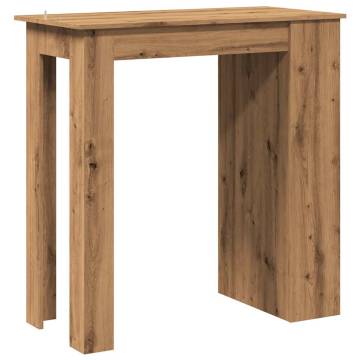 Stylish Bar Table with Storage Rack - Artisan Oak 102x50 cm