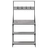 4-Tier Baker's Rack with Hooks - Grey Sonoma Wood Storage