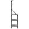 4-Tier Baker's Rack with Hooks - Grey Sonoma Wood Storage