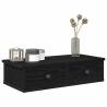  Wall Shelf with Drawers Black 60x25x15 cm Engineered Wood Colour black Size 60 x 25 x 15 cm Quantity in Package 1 Number of Pieces 