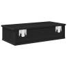 Wall Shelf with Drawers - Black Engineered Wood 60x25x15 cm