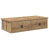 Artisian Oak Wall Shelf with Drawers - Durable & Stylish Storage