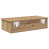 Artisian Oak Wall Shelf with Drawers - Durable & Stylish Storage