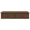 Wall Shelf with Drawers - Brown Oak - 80x31x17 cm | Hipo Market