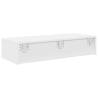 Stylish Wall Shelf with Drawers - White 80x33x17 cm