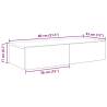 Stylish Wall Shelf with Drawers - White 80x33x17 cm