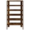 Elegant Shoe Rack in Smoked Oak | Space-Saving Design