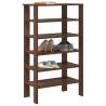 Elegant Brown Oak Shoe Rack - Space-Saving Design - 61x32x105 cm