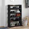 Shoe Rack Black 60x25x100 cm | Durable Engineered Wood Storage