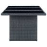 Stylish Dark Grey Poly Rattan Garden Table | HipoMarket