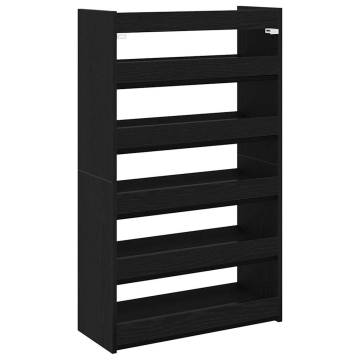 Shoe Rack Black 60x25x100 cm | Durable Engineered Wood Storage