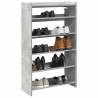  Shoe Rack Concrete Oak 60x25x100 cm Engineered Wood Colour concrete grey Quantity in Package 1 Height 100 cm Width 60 cm 