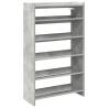 Shoe Rack Concrete Oak 60x25x100 cm | Elegant & Durable Design