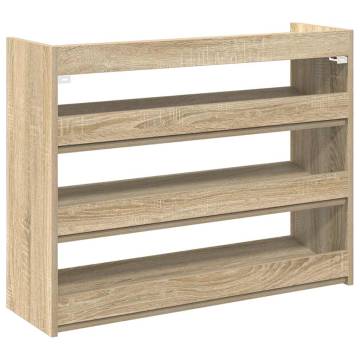 Shoe Rack Sonoma Oak 80x25 cm - Stylish Storage Solution