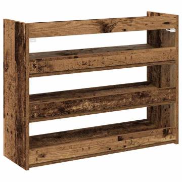 Shoe Rack Old Wood 80x25x61.5 cm | Stylish & Durable Storage