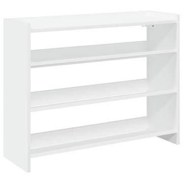 Shoe Rack White 80x25x61.5 cm - Stylish & Durable Storage