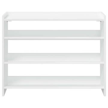 Shoe Rack White 80x25x61.5 cm - Stylish & Durable Storage