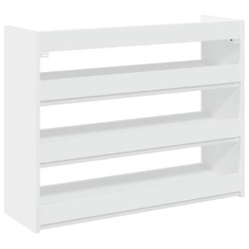 Shoe Rack White 80x25x61.5 cm - Stylish & Durable Storage