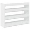 Shoe Rack White 80x25x61.5 cm - Stylish & Durable Storage