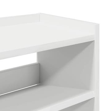 Shoe Rack White 80x25x61.5 cm - Stylish & Durable Storage