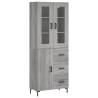 Stylish Highboard Grey Sonoma - Durable Engineered Wood