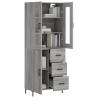 Stylish Highboard Grey Sonoma - Durable Engineered Wood