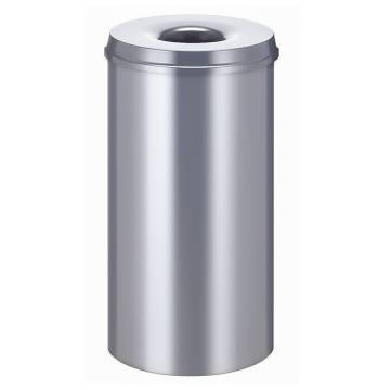 V-Part 50L Self-Extinguishing Waste Paper Bin - Silver