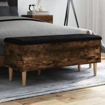 Storage Bench Smoked Oak - Stylish & Functional Seating