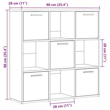 Bookshelf Old Wood 90x28x90 cm - Stylish Storage Solution