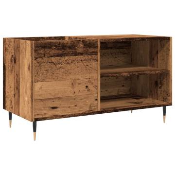 Stylish Old Wood Record Cabinet - Durable Engineered Wood