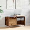 Stylish Old Wood Record Cabinet - Durable Engineered Wood