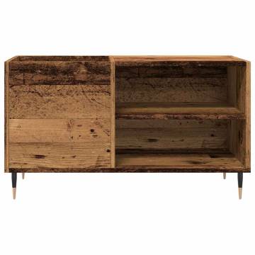 Stylish Old Wood Record Cabinet - Durable Engineered Wood