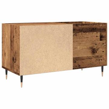 Stylish Old Wood Record Cabinet - Durable Engineered Wood