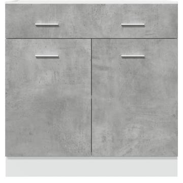 Drawer Bottom Cabinet - Concrete Grey 80x46x81.5 cm