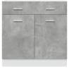 Drawer Bottom Cabinet - Concrete Grey 80x46x81.5 cm