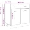 Drawer Bottom Cabinet - Concrete Grey 80x46x81.5 cm