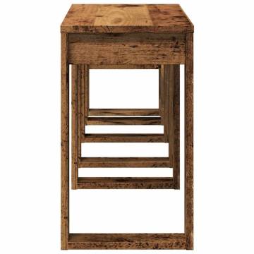 Elegant Nest of Tables - 3 pcs Old Wood | Hipomarket