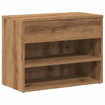 Artisan Oak Shoe Bench | Stylish & Durable Storage Solution