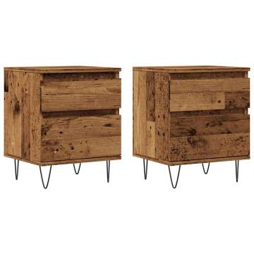 Trendy Old Wood Bedside Cabinets - 2 pcs | HipoMarket