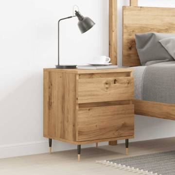 Trendy Artisan Oak Bedside Cabinet - 40x35x50 cm | HipoMarket